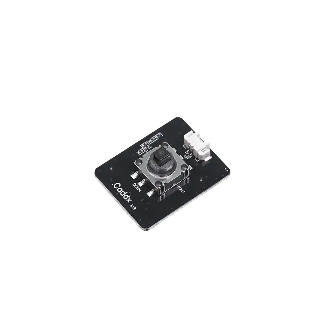 Carte menu OSD CADDXFPV connectée à une caméra FPV, câble silicone visible