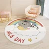 Nordic Cute Round Carpets for Living Room Home Bedroom Kids Room Rug Children Room Bedside Reading Area Decor Non-slip Floor Mat 2