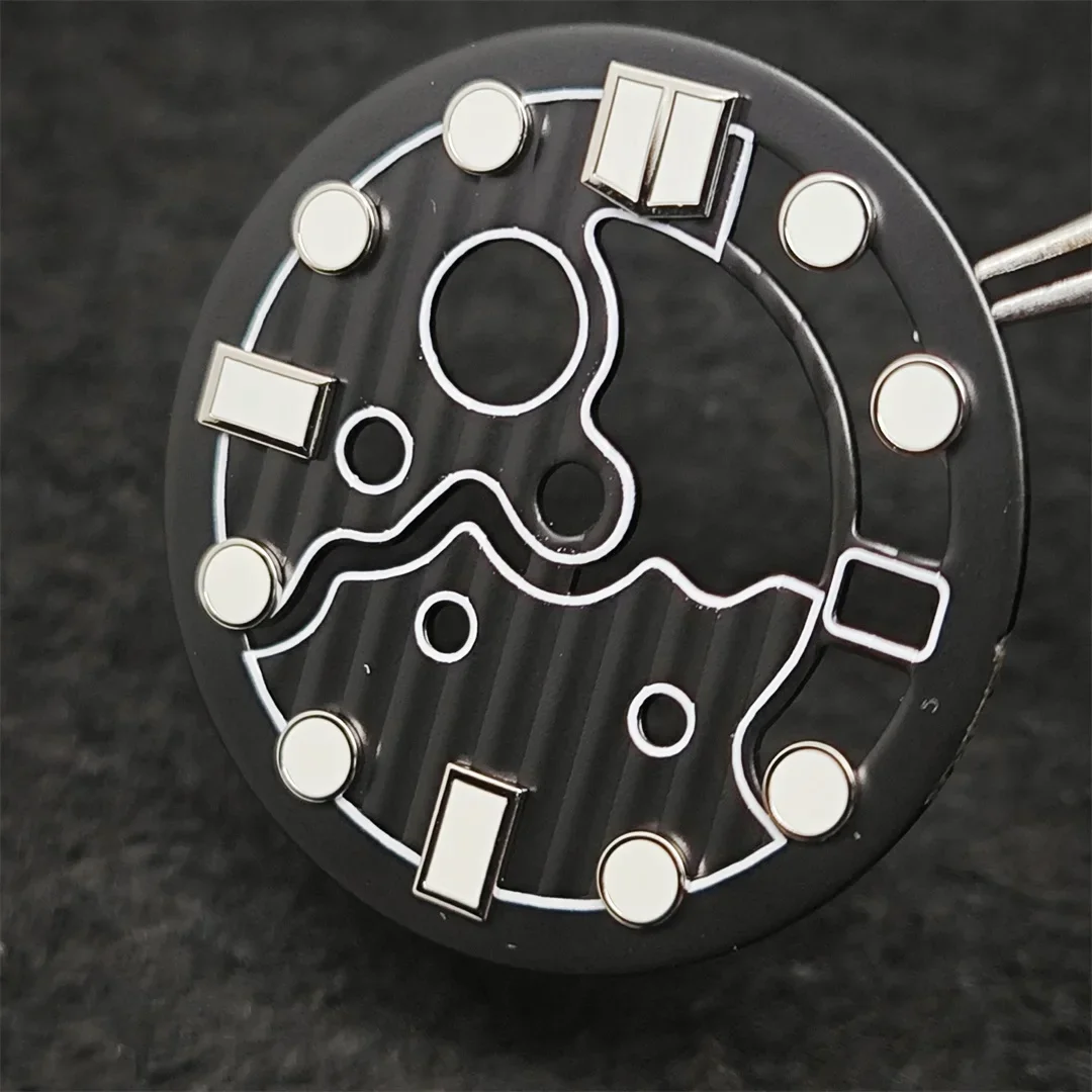 28.5mm Watch Dial Hollow Watch Faces Green Luminous Dial Accessories for NH35 NH36 Movement