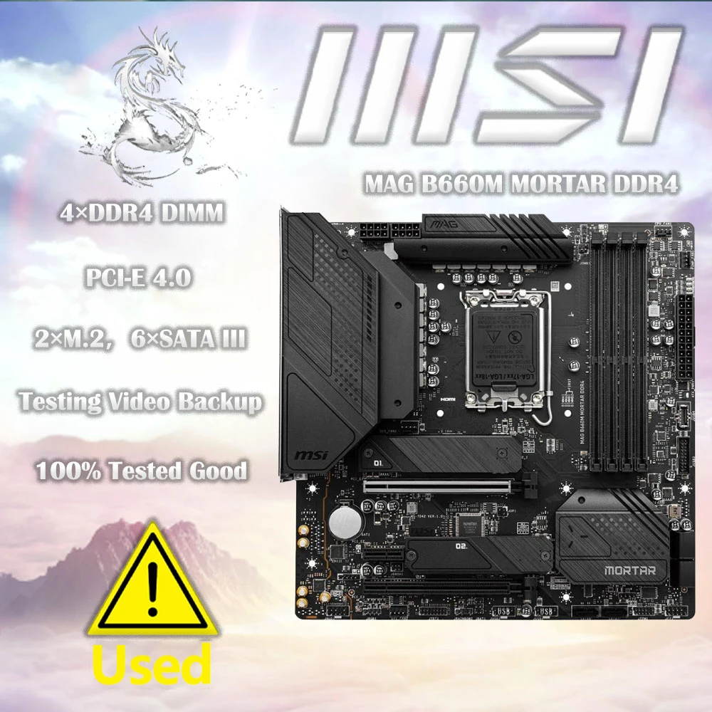 Usato Msi Mag B660M Mortaio Ddr4 Intel B660 4800(Oc) 128G Supporto 12 Intel Desktop Cpu Scheda Madre Socket Lga 1700
