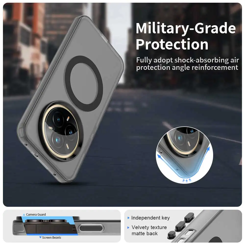 Magnetic Luxury Wireless Charging Matte Translucent Shockproof Case