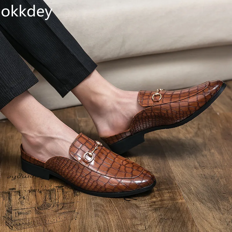 Pointed Toe Formal Flat Leather Shoes Men's Loafers All-match Comfortable Outdoor Casual Spring Summer