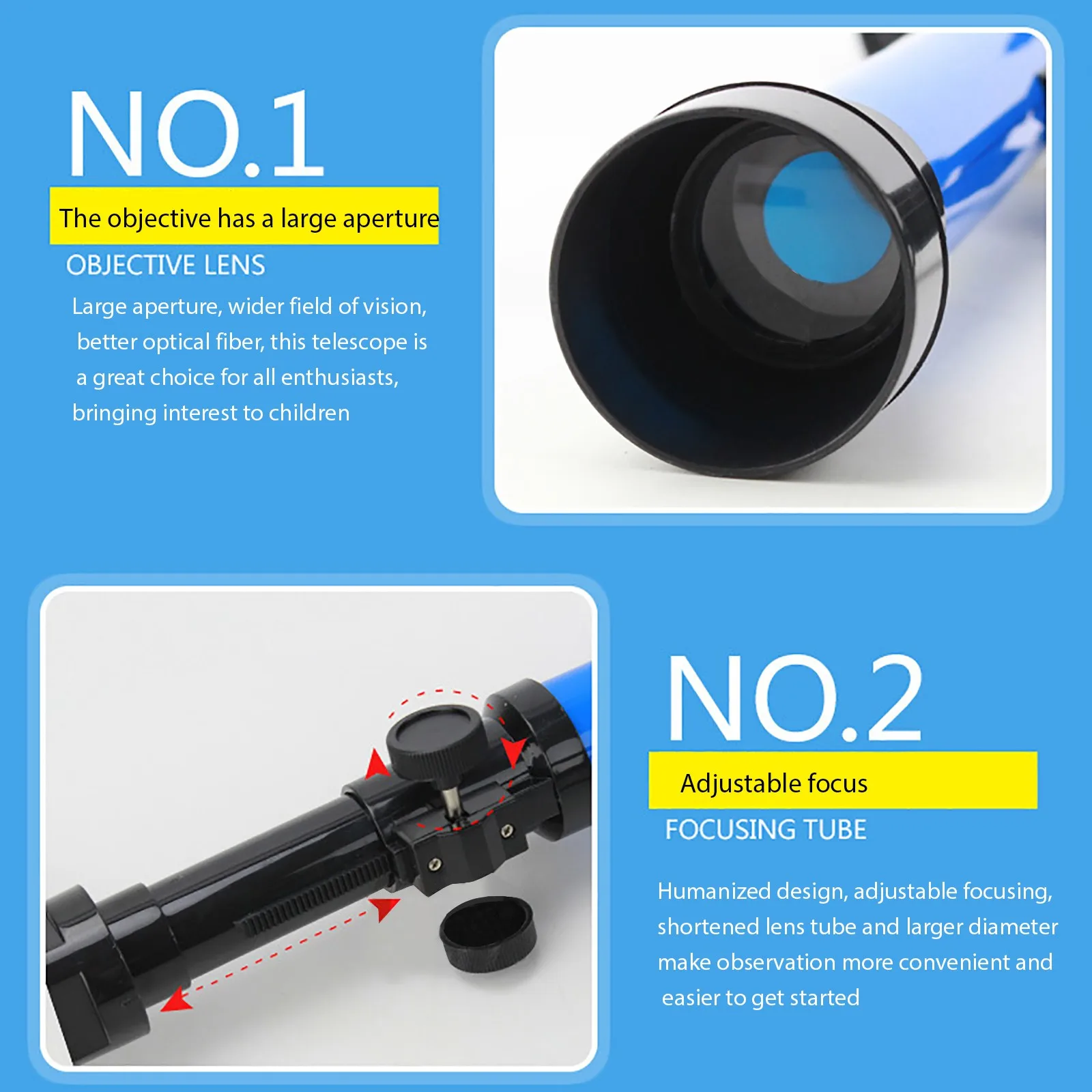 Toys Telescope High-Powered Astronomical Science Monocular Education Children Building Magnets for Kids Kid Magnets Wooden 4