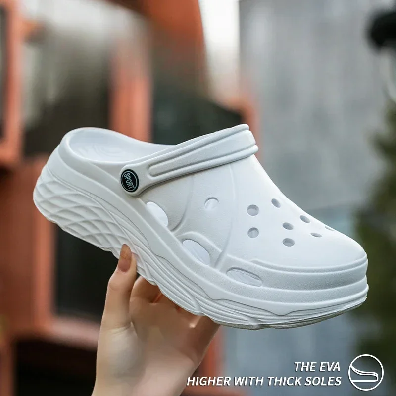 Women Clogs 2025 New Arrival Soft EVA Thick Platform Slippers Comfortable Garden Shoes Fashion Beach Sandals 6