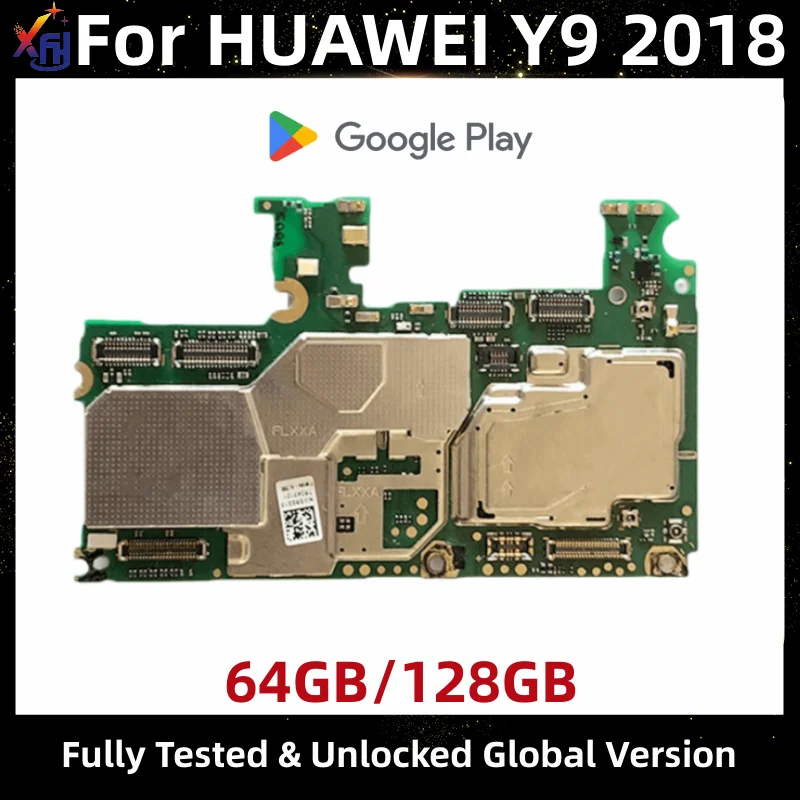 

Motherboard for HUAWEI Y9 2018, Original Mainboard, 64GB 128GB ROM, with Google Playstore Installed