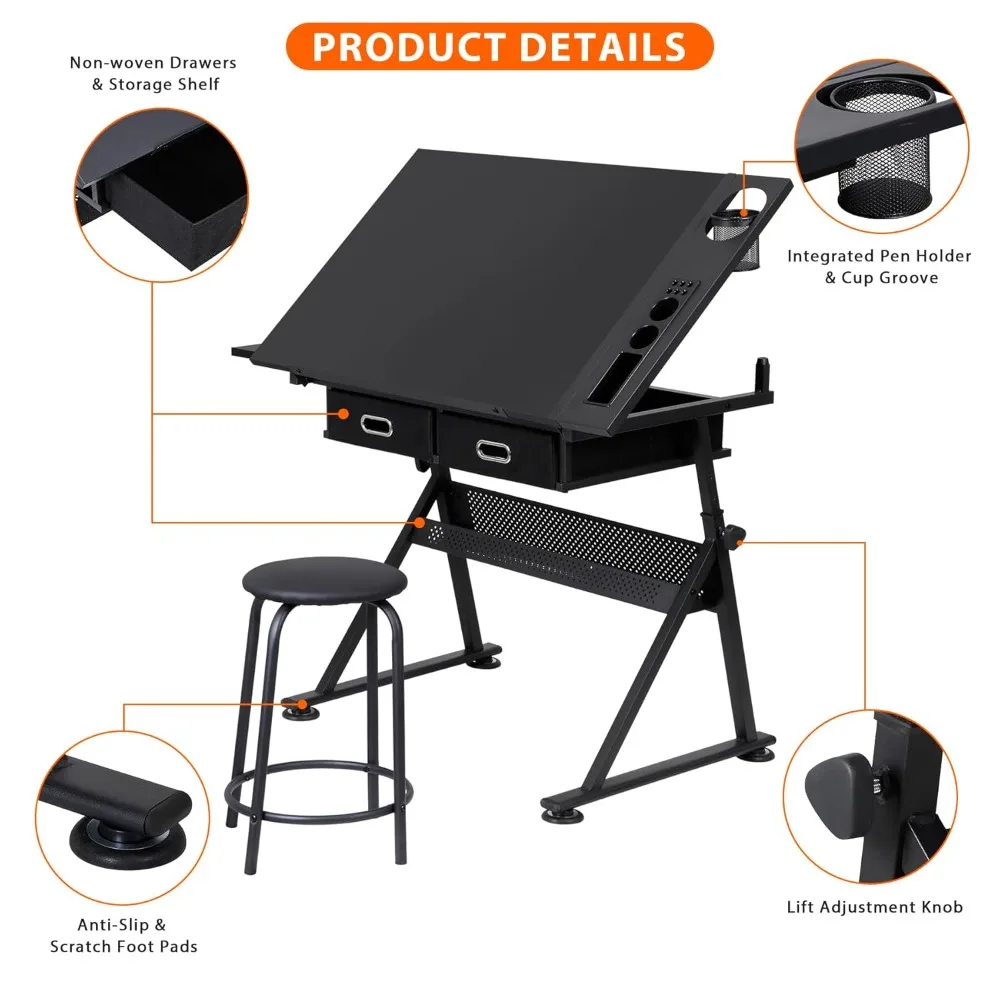Adjustable Drafting Art Desk 4