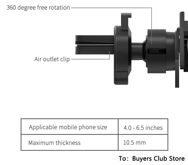 RANGUOWEN Car Vent Dark Bat Phone Holder Mount Creative Bat Car Air Vent Phone Holder Unique Cell Phone Mount for Car Accessories for Men Gifts