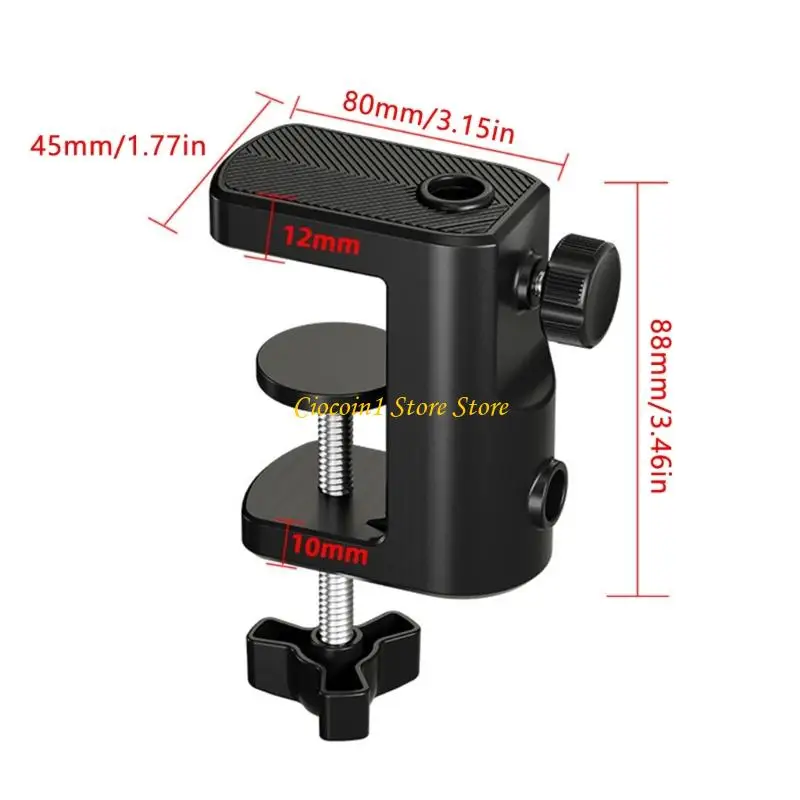 이중 고무 패드가 있는 안전한 책상 설치를 위한 테이블 클램프 브래킷이 있는 A3PC 조정 가능한 마이크 스탠드