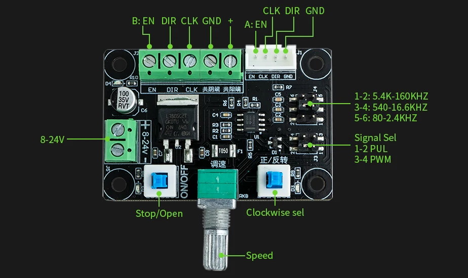 PWM Controller Part Stepper Motor Pulse Signal Generator Module MKS OSC Stepping Driver Control Board Speed Governor stepper motor driver motion controller board