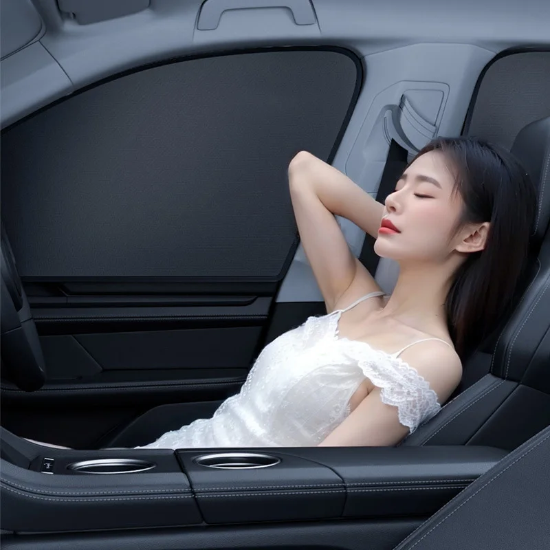 Magnetic Car Sunshade Window Curtains Auto Window Sun Shade Privacy Sun UV Protection Window Shield Car Interior Accessories