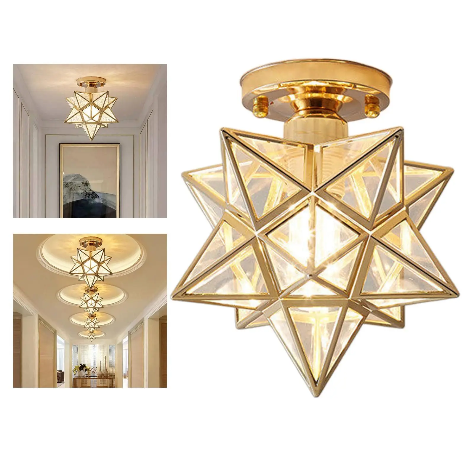 

Hot Indoor Lighting Flush Mount Lamps Dining Room PVC Nordic Style Star Shape Ceiling Light