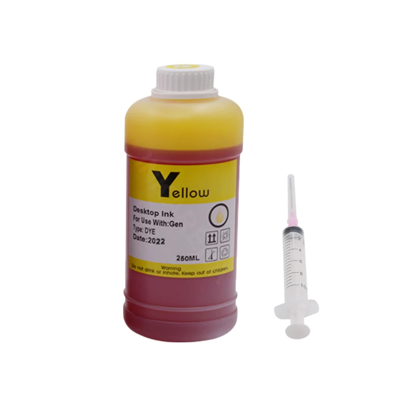 Recheio Dye Kit de Tinta Universal Compatível para hp Canon Epson Irmão Deskjet Impressoras Tanque Cartuchos Tinta Ciss Tinta 250ml Preto - Imagem 2