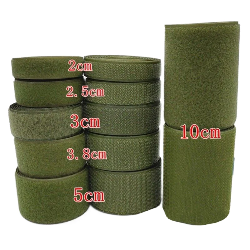 

Army Green 2-10cm Sewing Fastener Tape Hook and Loop Tape Storage Sticker Sticking Clothes DIY Magic Tape Sewing Accessories