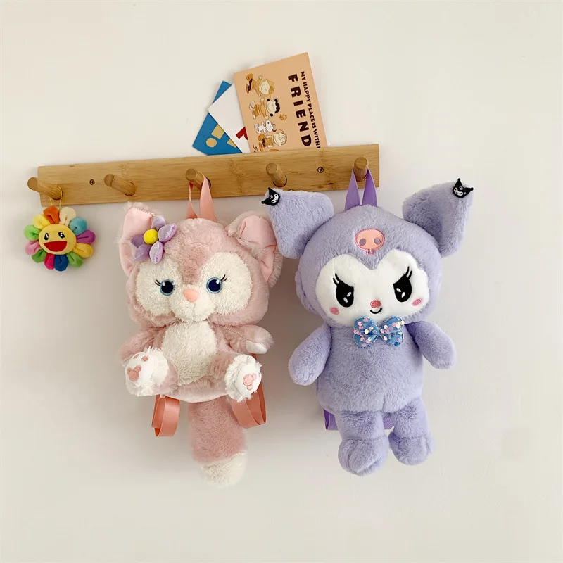 Kawaii Kuromi Plush Backpack For Girls Women Cute Cartoon Soft Stuffed Plush stuffedBags Mini Small School Bag Birthday Gifts