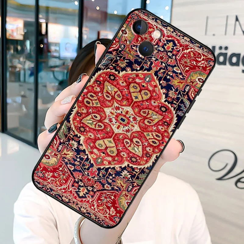 Persian Carpet Floral Pattern Phone Case For iPhone 12 11 13 14 15