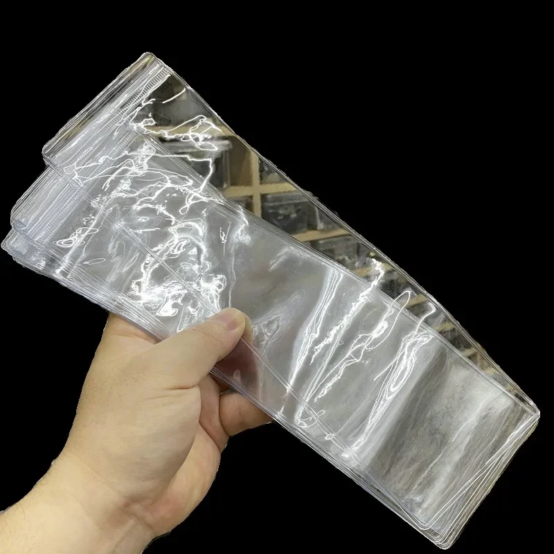 Set of Transparent PVC Jewelry Pouches - Anti-Oxidation Zip Storage Bags for Necklace Display and Protection