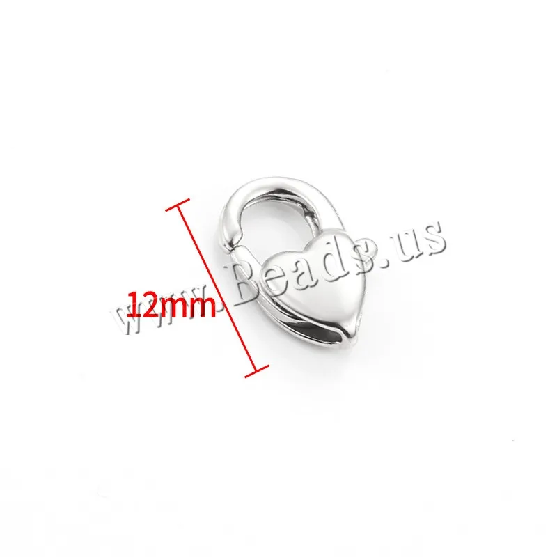 10PCs Stainless Steel 12mm Heart Shaped Lobster Clasps For Bracelet Necklace Jewelry Making Supplies Accessories Chains Connetor
