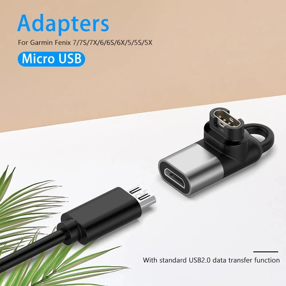 Watch Charging Adapter Type C Charger Adapter for Garmin Fenix 8 7 6 5 8X 7X 6X Tactix Micro/IOS USB for Garmin Watch Charger