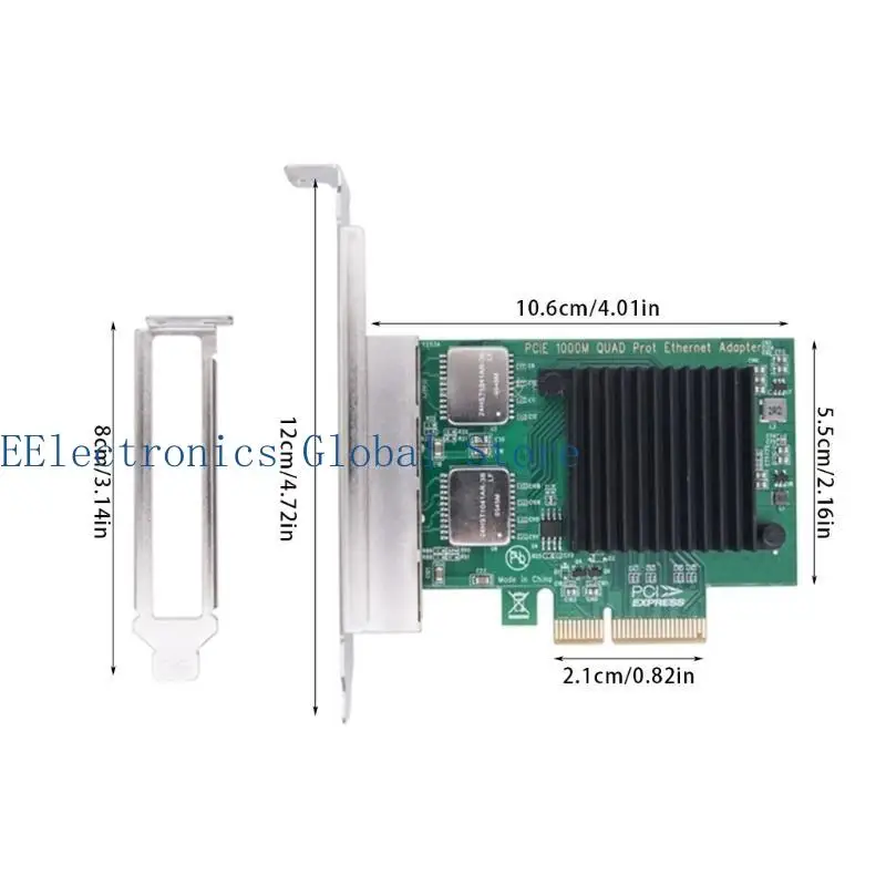 462B PCIE 2 포트 기가비트 네트워크 카드 PCIE 이더넷 어댑터 1000Mbps