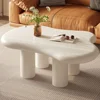 39.37" Cloud Coffee Table, Modern Coffee Table with 4 Sturdy Support Legs, Small  Coffee Table, 2.67" Thick Tabletop,Easy Match 3