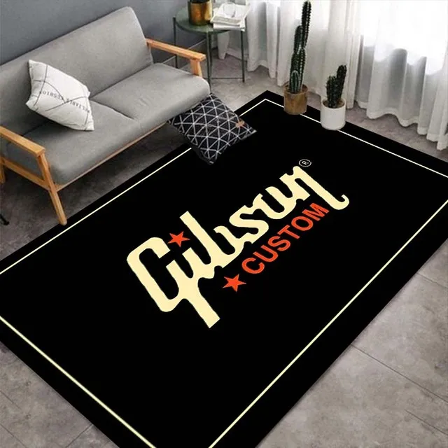 Fender Guitar carpet for living room Drum kit room decorations Music Room Large Area Rug Flannel Bedroom anti-slip floor mat
