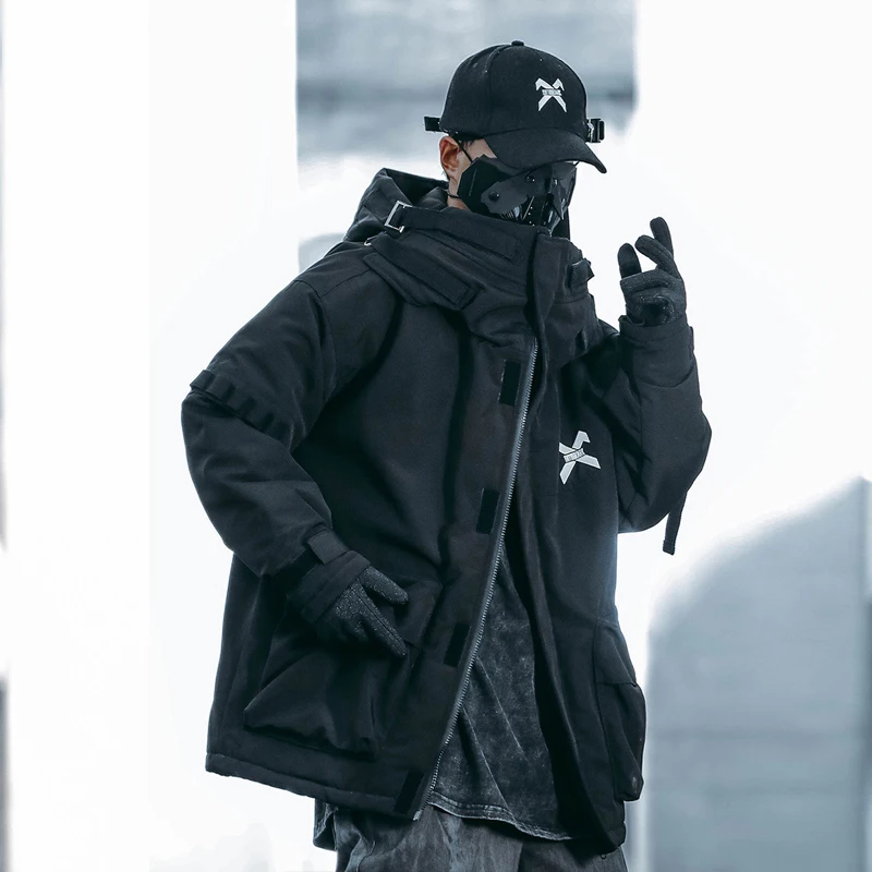 11 BYBB'S DARK Winter Parkas Jacket Men Pocket Tactical Function Cargo Jackets Coats Warm Thick Hooded Parka Men Clothing