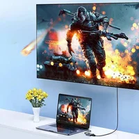 USB-концентратор 3 в 1, USB C-HDMI-совместимый разветвитель-концентратор, совместимая с HDMI-совместимая док-станция USB3.0 для Macbook Air Converter — изображение 4