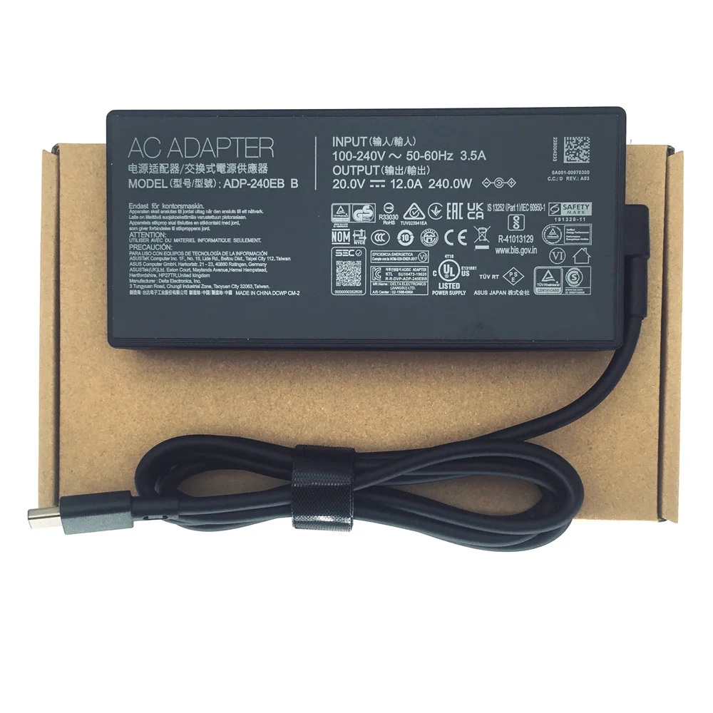 ASUS 노트북 TUF 게이밍 A14 A16 FA401UM FA401KM FA608WP FA608UM 충전기 ADP-240EB B ADP-240EB 용  240W 20V 12A AC 어댑터