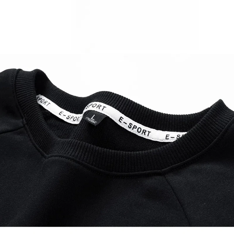 Men's Clothing England Spring Autumn Round Neck Pullover Lantern Long Sleeve Preppy Style Casual Sports Hoodies Classic Tops 5