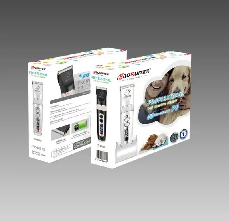 Professional Pet Dog Hair Trimmer LCD Display Electric Shaver Pet Grooming Hair Clipper Integrated Blades 3/6/9/12mm