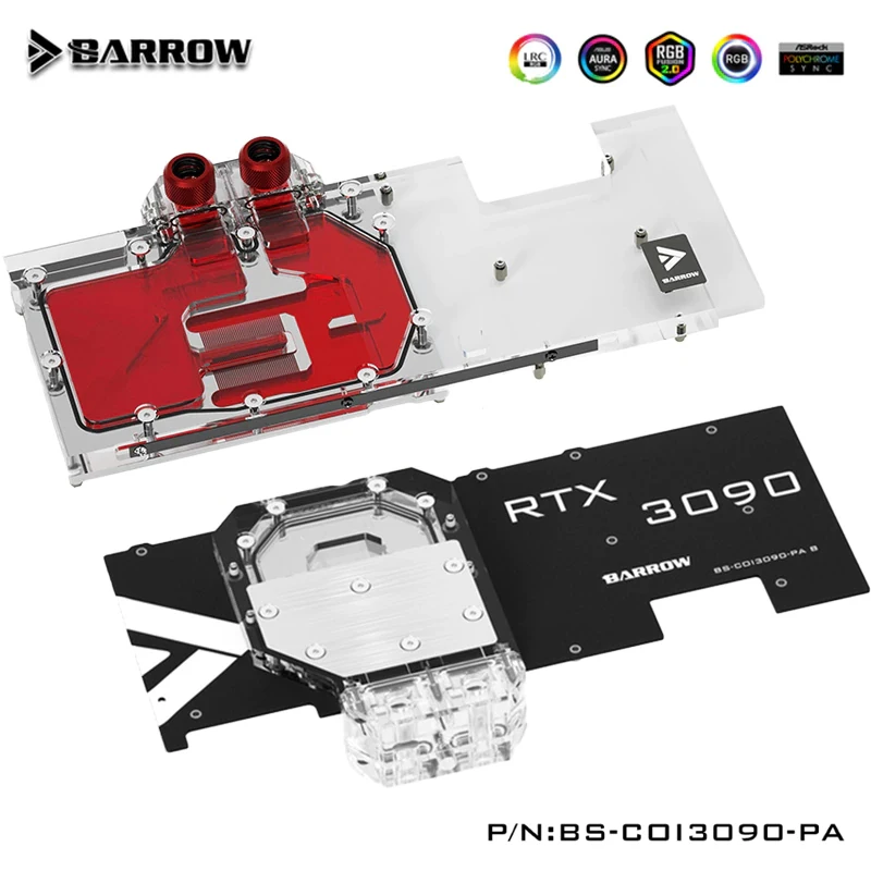 Barrow 3080 GPU Water Cooling Block for Colorful iGame RTX 3080 Vulan X