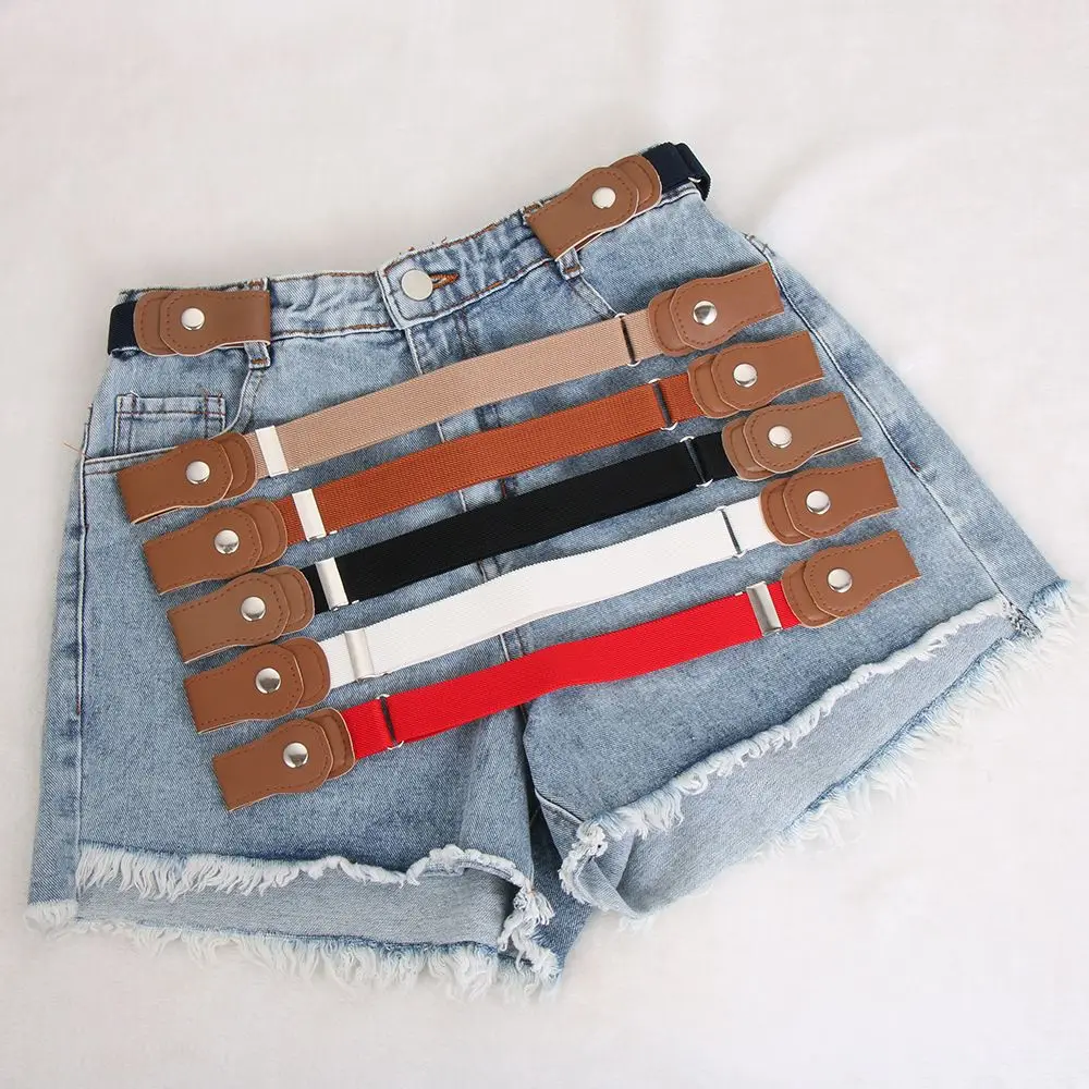 Stretch Canvas Belt Jeans Pants Boys Girls Child Kids Buckle-Free Elastic Belt Adjustable Children Belts