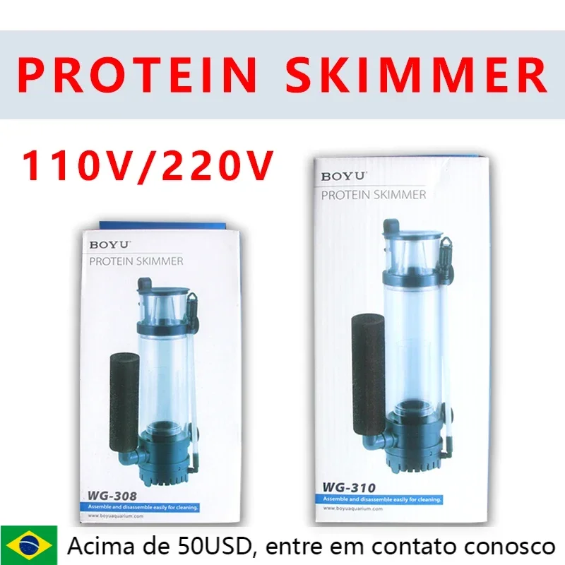 Boyu Protein Splitter Water Protein Skimmer Pump100-150L Marine Saltwater Aquarium Accessori 220V Wg-308 6W / Wg-310 8W