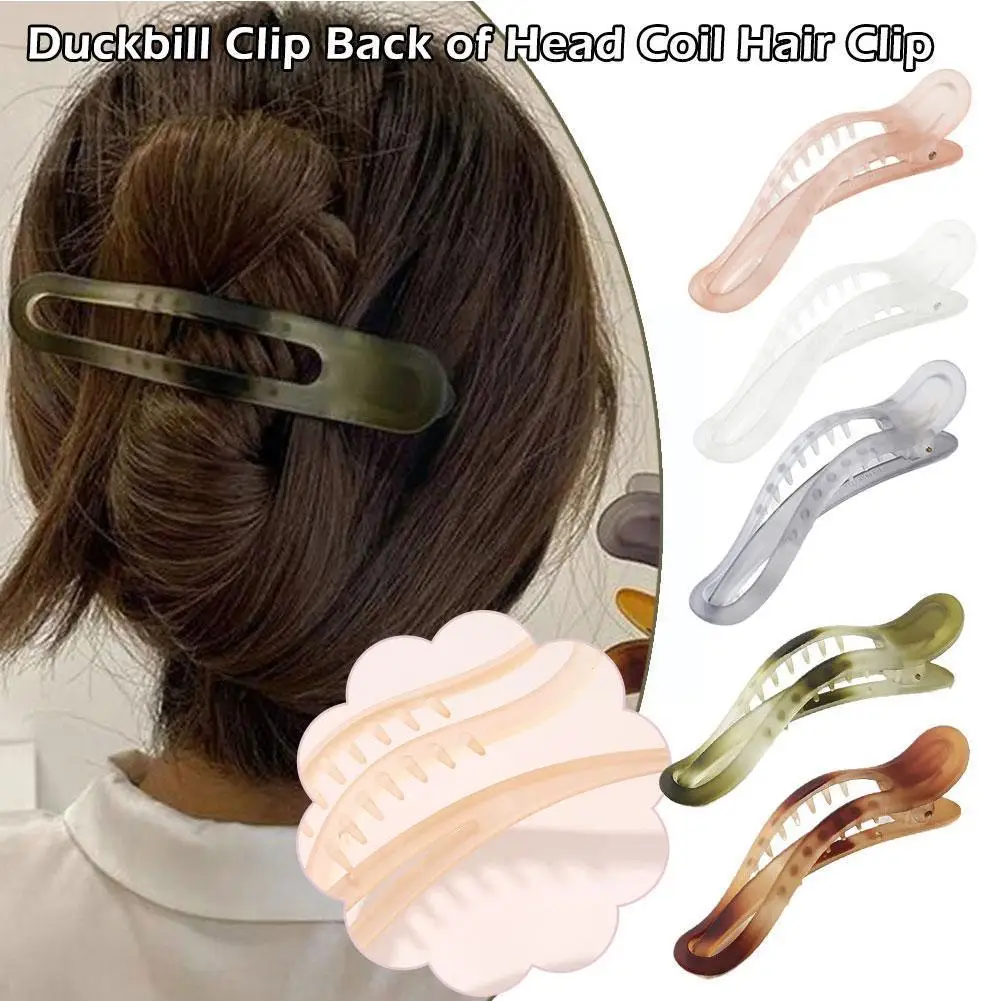 

Women Large Hair Clamp Hair Clip Seamless Plastic Duckbill Claw for Women Girls Simple Hairpins Styling Tools Hair Accessor U3K9