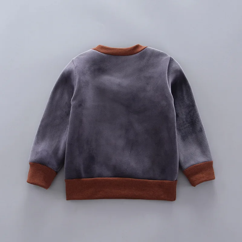 Baby Jungen Anzug 2024 Jungen und Mädchen Herbst Plüsch Dick Warm Lässiger Kapuzenpullover Winter Cartoon Süßer Bär Dreiteiliger Anzug 0-4 Jahre – Detail 15
