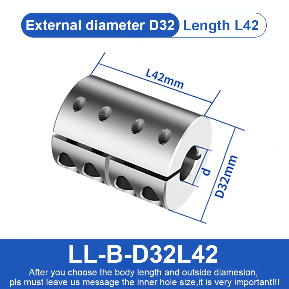 Shaft Coupling LL D32L32/42/45 Spider Rigid Torque Motor Connector Coupler CNC Aluminium Universal Joint 3D Printer Cardan