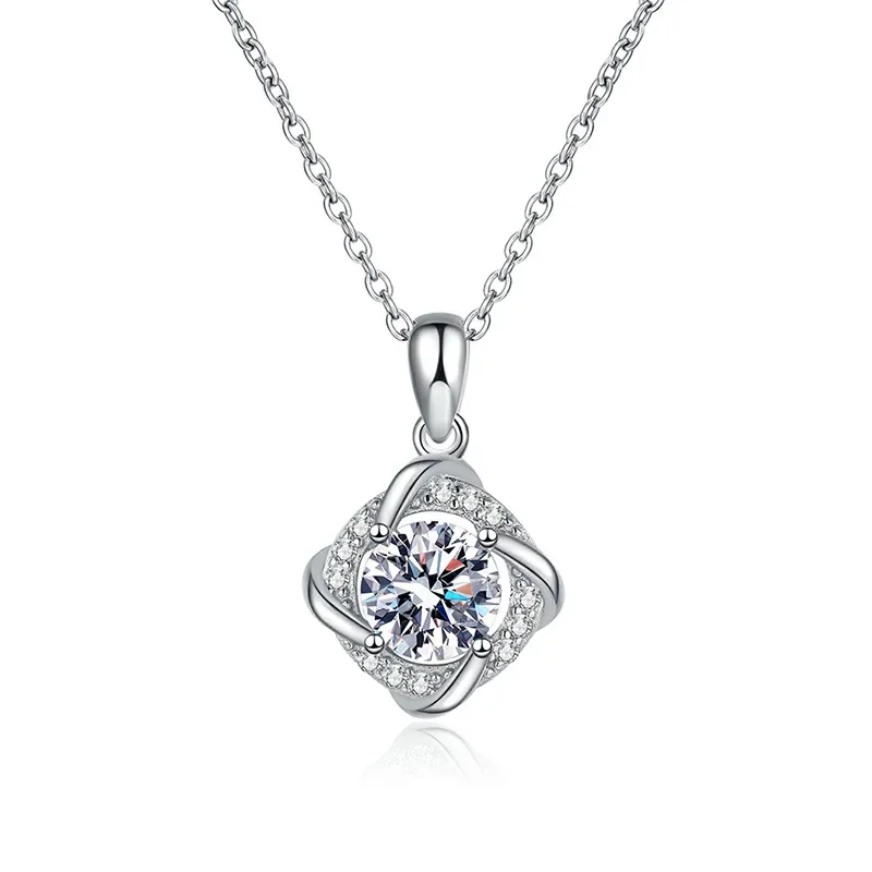 

Ожерелье из серебра 925 пробы с бриллиантами Mosang, модная Корейская версия, кулон с вращающейся мельницей, D-образный Цвет, свадебные украшения, оптовая продажа
