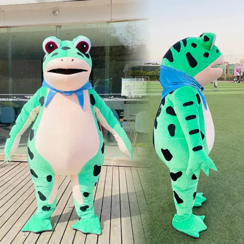 

Christmas Disfraz Mascot Frog Cartoon Doll Costume Inflatable Adult Walking Performance Clothes Toad Gas Model Funny Decoration