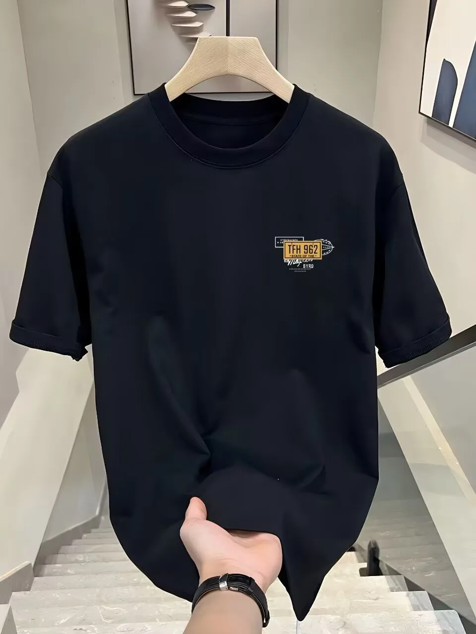 Retro Print ort Sve T-irt ex Summer Faionable Clothing Cotton Blend Youthful Sle Versatile M Model Garment