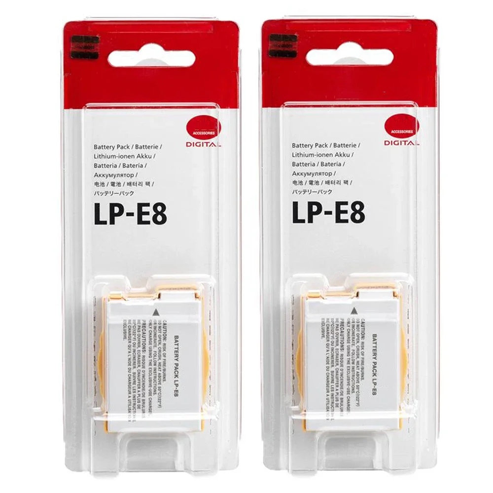 2 Pieces LP-E8 With Packing Box