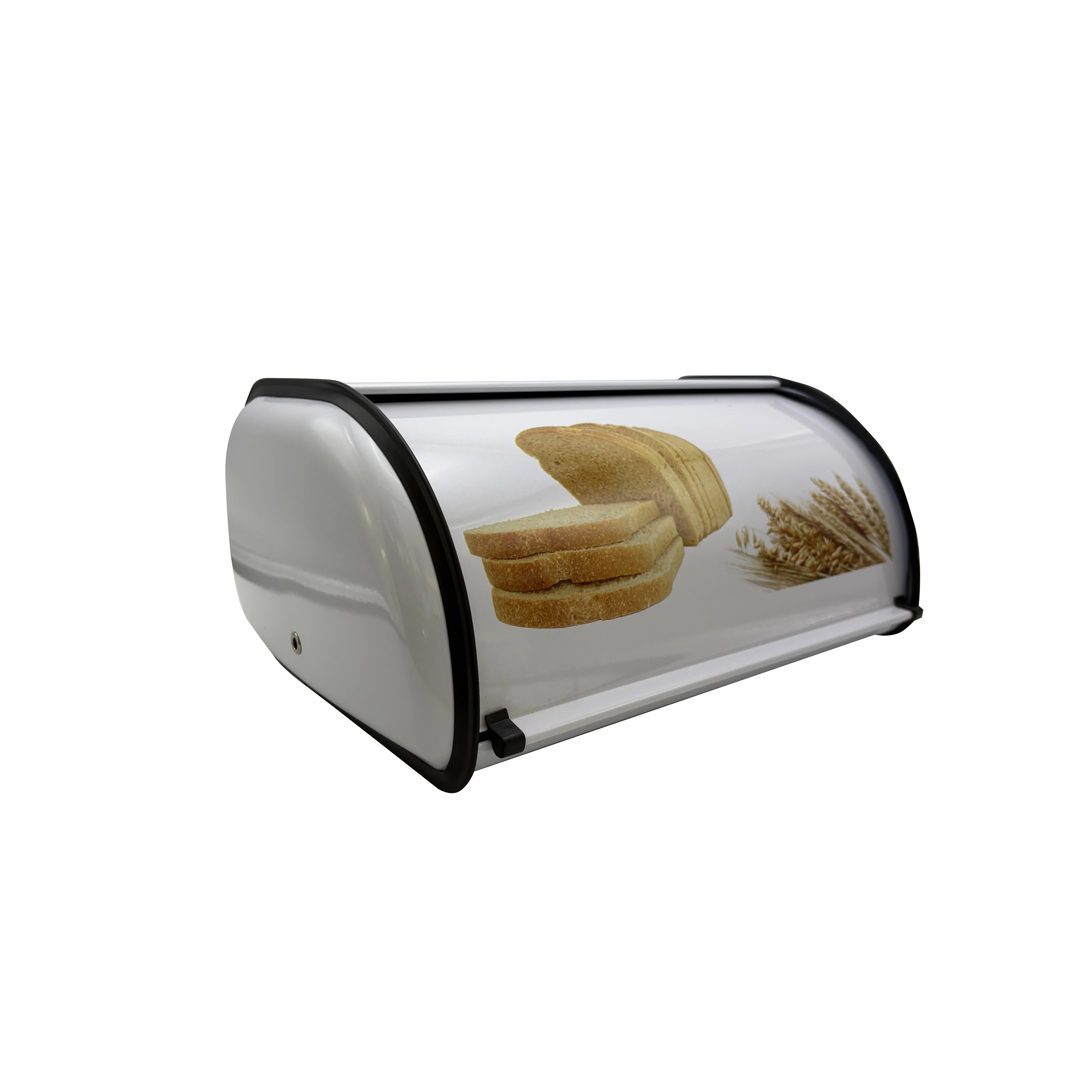 תיבת לחם למטבח הביתי, תיבת אחסון פריטי מטבח (צהוב, לבן)