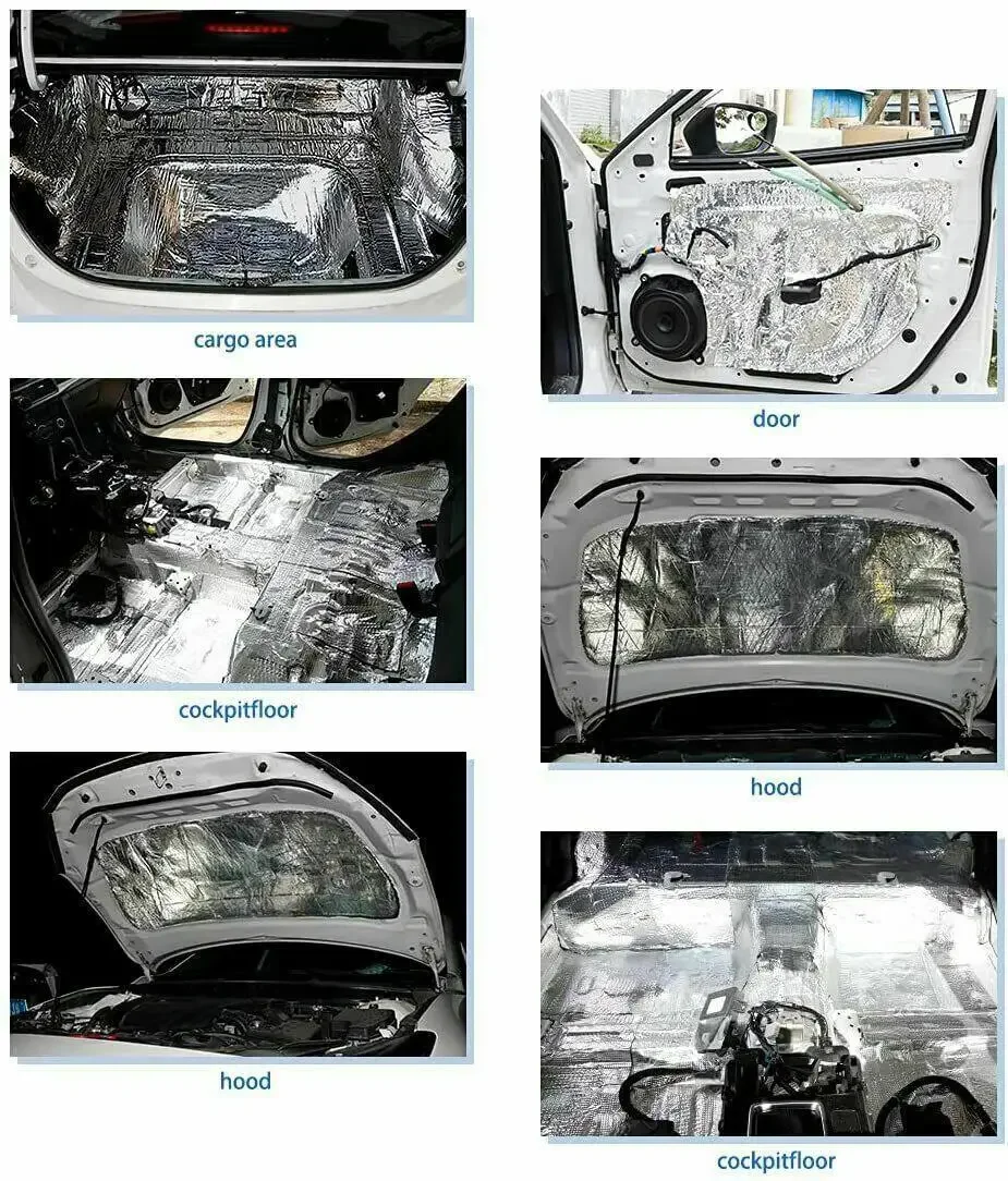 Sound Proof Mat Sound Insulation Mat Sound Deadener Mat 50pc 5MM Sound Deadening Mat Butyl Automotive Noise Insulation Dampening Materials