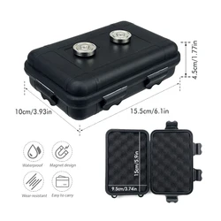 Waterproof Magnetic Car Key Holder - Durable Outdoor Hidden Storage Box (Black)