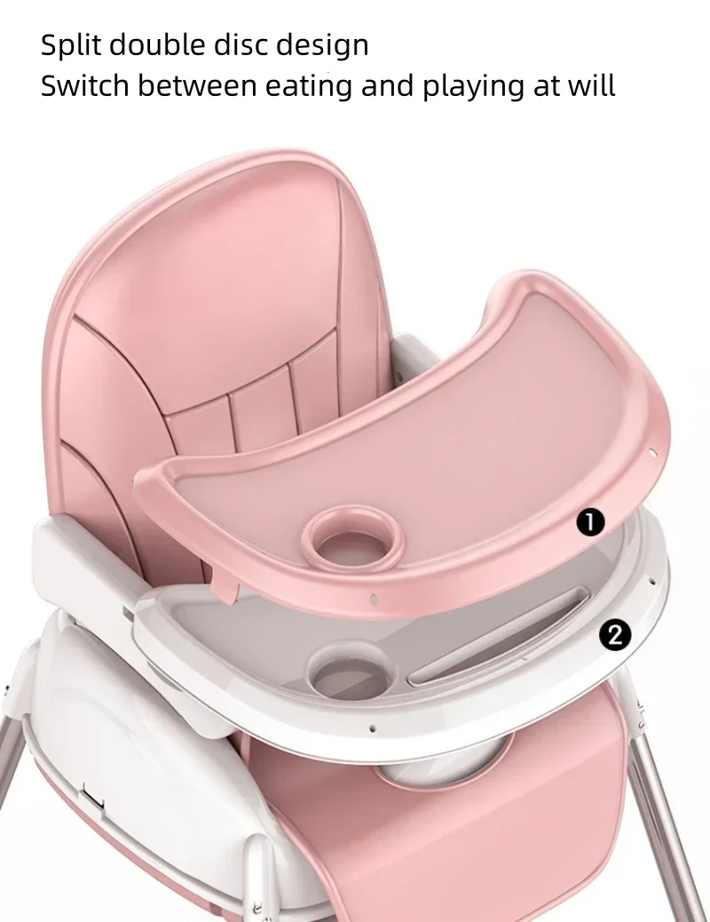 Description Picture 5 of itemBaby Dining Chair Home Multi functional Adjustable Children's Dining Table Multi functional Folding Chair Portable BB Stool