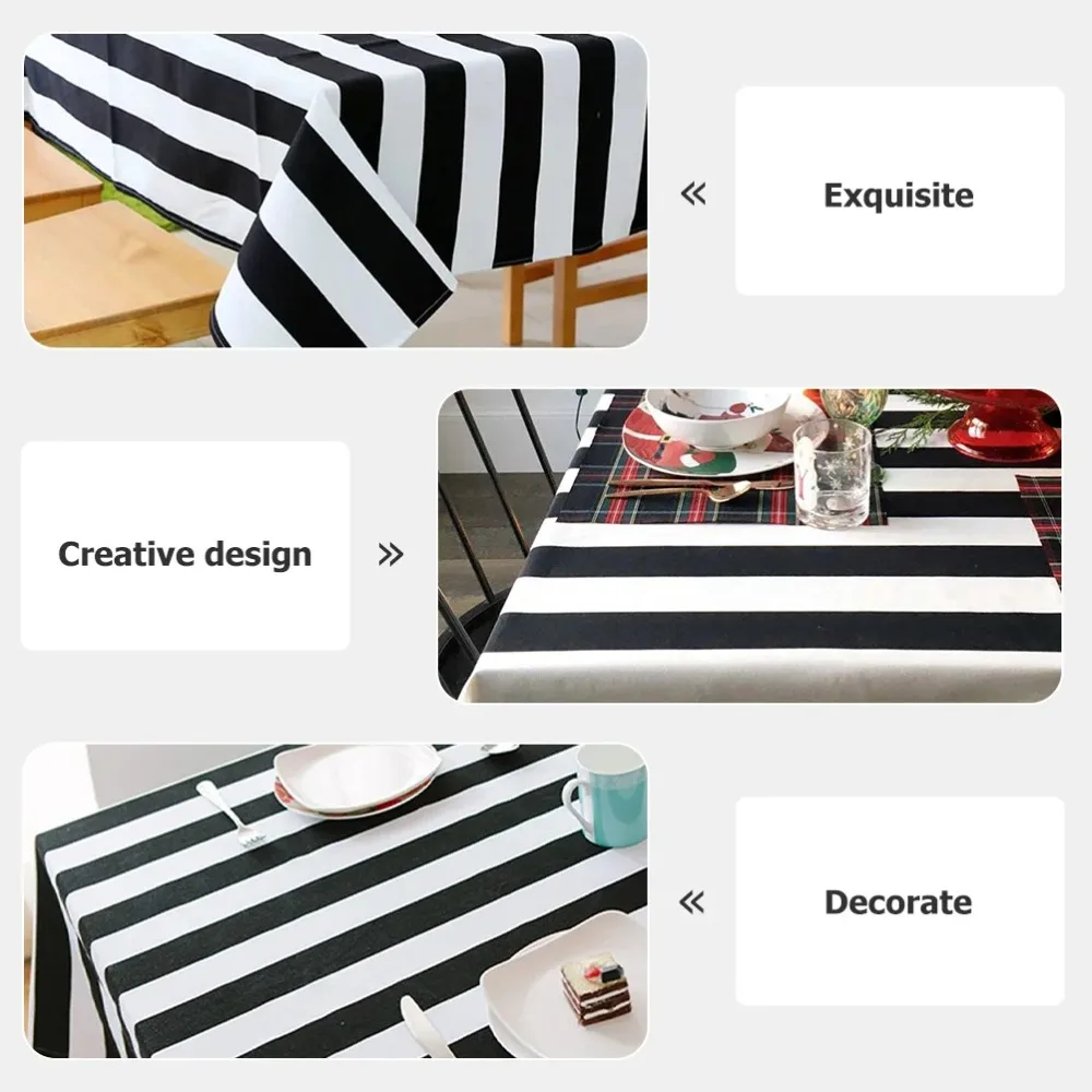 Tablecloth Table Cover Party Birthday Covers Striped Circus Stripe Picnic Dining Plastic Summer Cloth Clothes Wedding Christmas