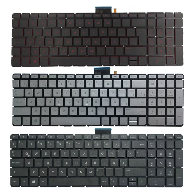 Nuova Tastiera Spagnola/Latina Per Hp Pavilion 15-As 15T-As 15-Ae 15-Ah 15-Aw 15T-Ae 15-Bc 15-Ax 15-An 15-Bk 15-Ab 15Z-Ab