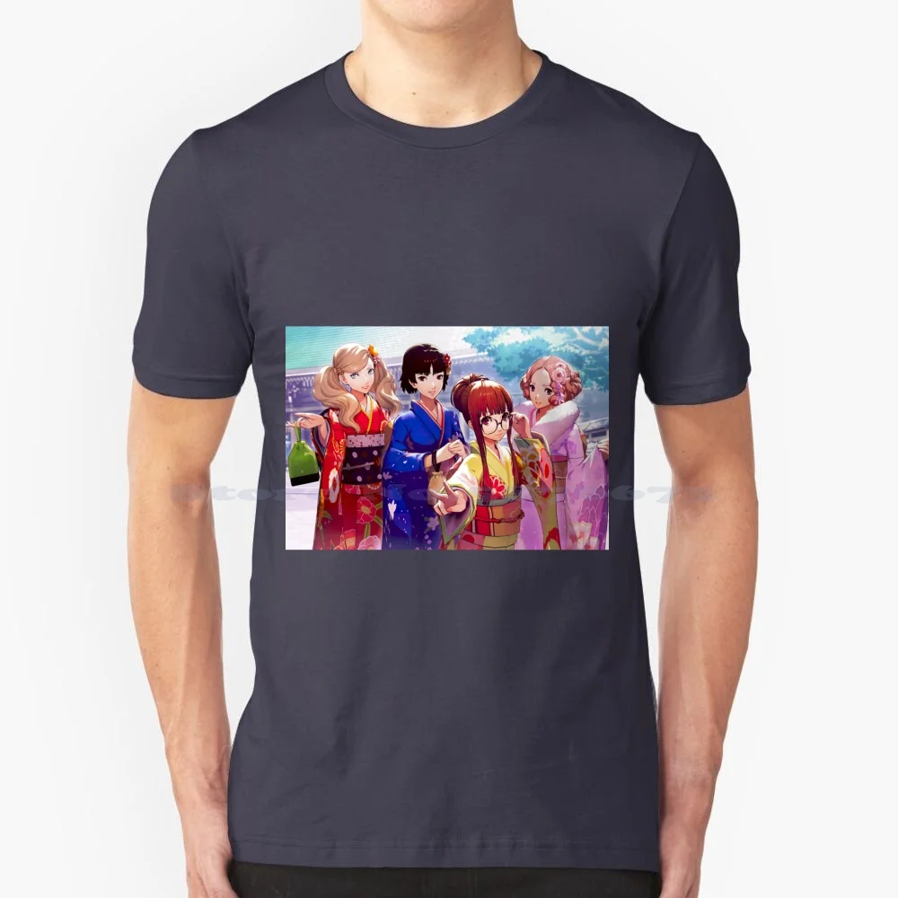 Ann , Makoto , Futaba , Haru-Persona 5 T Shirt 100% Cotone Tee Futaba Sakura Makoto Niijima Haru Okumura Jrpg Bellissimo Fantasma