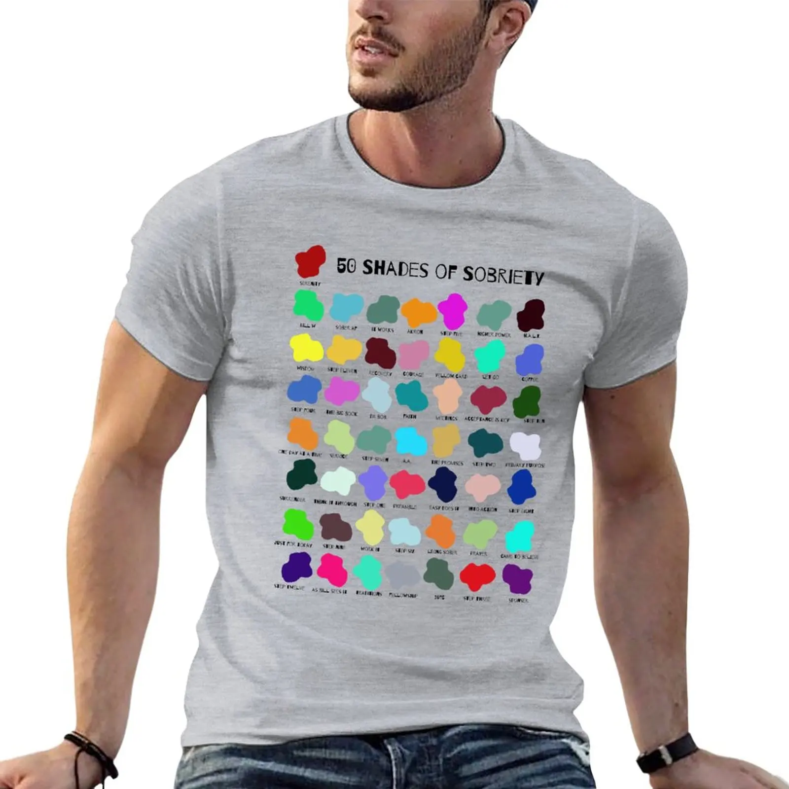 

New 50 Shades of Sobriety T-Shirt boys t shirts graphic t shirt T-shirt short graphic t shirts mens vintage t shirts