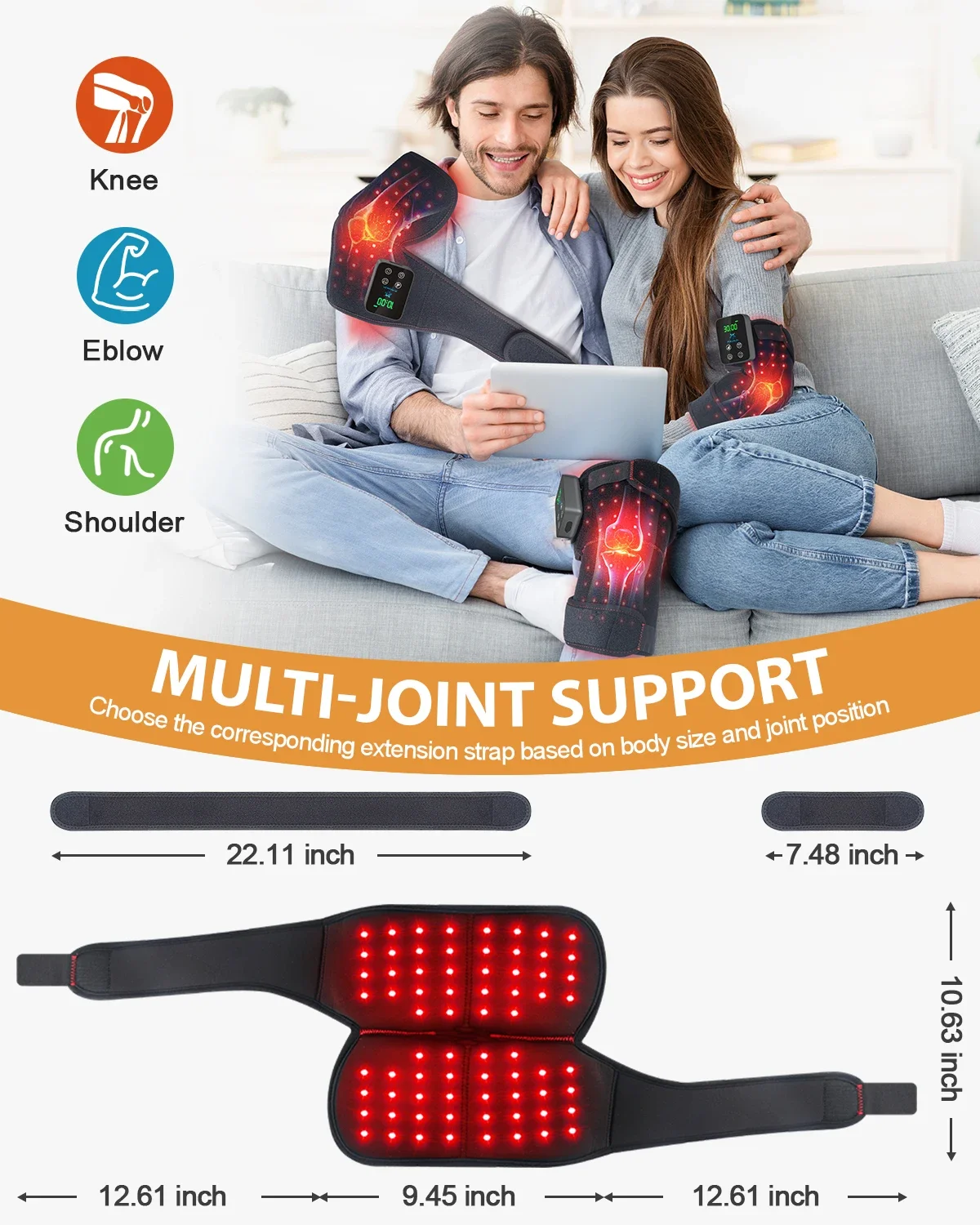 Astarexin 660nm + 850nm Red Light Therapy Knee Wrap
