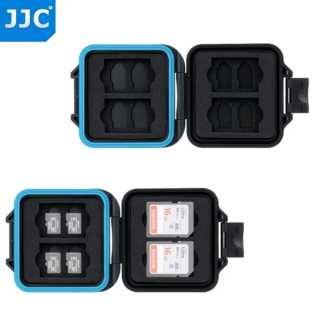 Jjc-estojo Ultra Fino para Cartão Micro sd Suporte para Cartão de Memória Caixa de Armazenamento para sd Sdhc Sdxc Mais Cartões Micro sd tf